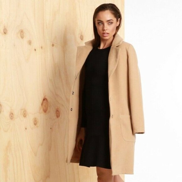 Madison Square Socialite Coat NEW with Tags Size S Camel Autumn Winter Chic - Picture 7 of 9